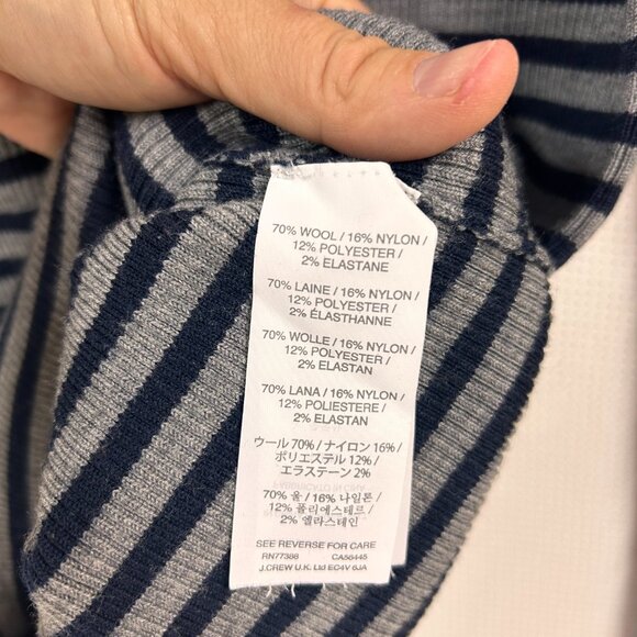 J. Crew Striped Merino Wool Top - Picture 4 of 5